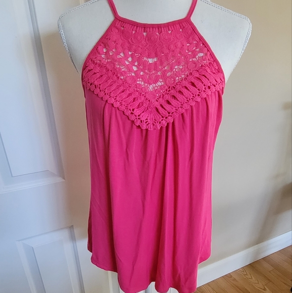 HP🥳 Halter Tank Spaghetti Strap Lace Top - Picture 3 of 6